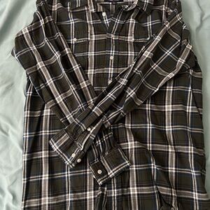 Brooks Brothers Green and White Button Down Shirt
